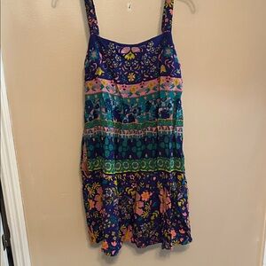 Natural Life Pink and Green Textured Dress